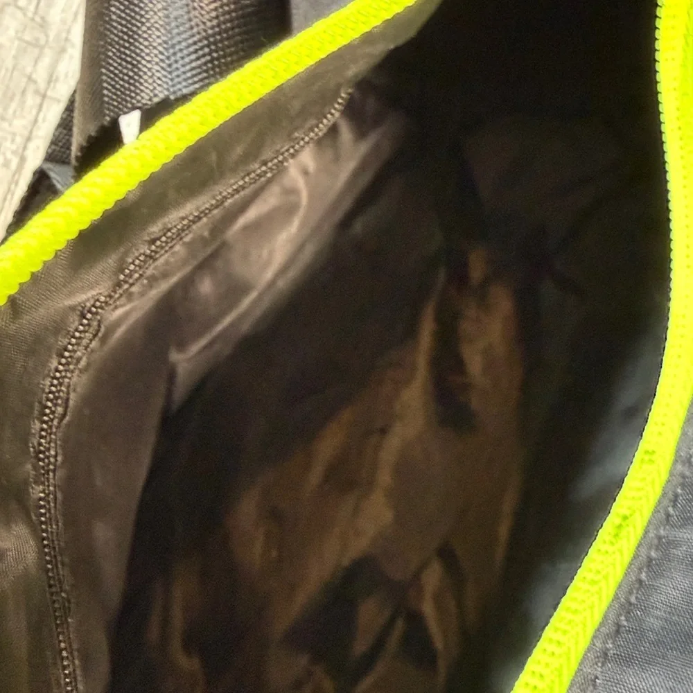 Black and Neon Green Men's Bag New Without Tags Crossbody Adjustable Straps